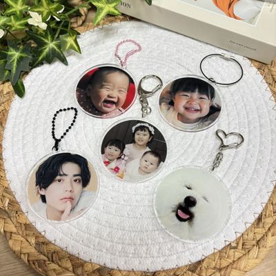 アクリルキーホルダー【フチ透過印刷】（丸型）