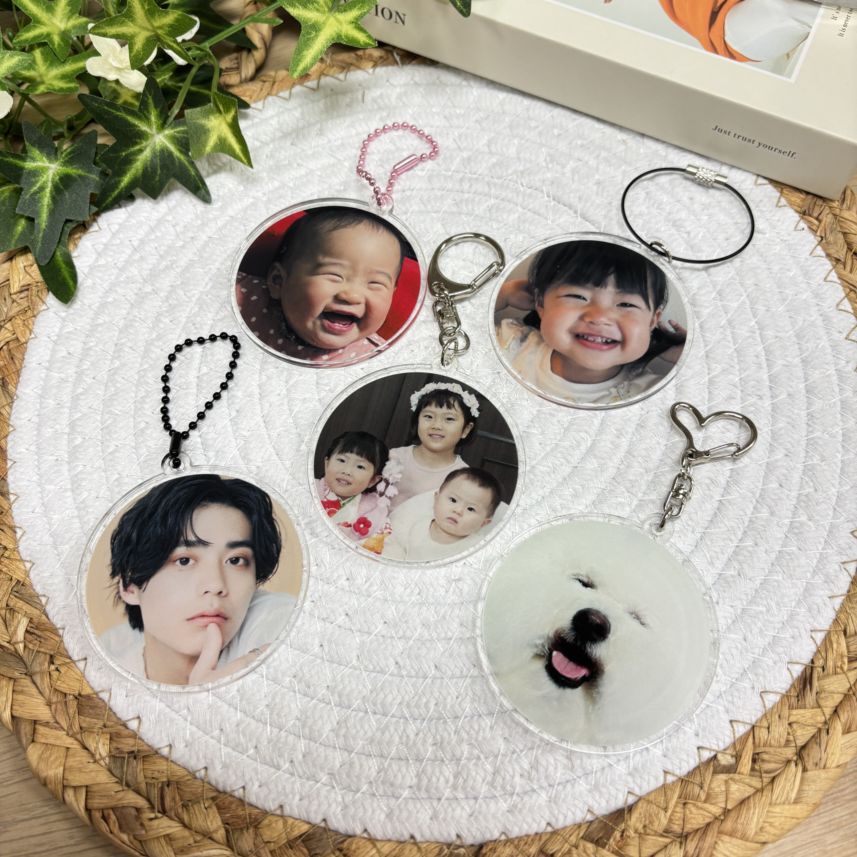 アクリルキーホルダー【フチ透過印刷】(丸型)