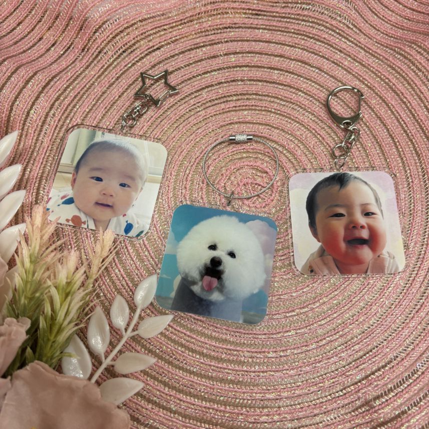 アクリルキーホルダー【フチ透過印刷】（スクエア型）