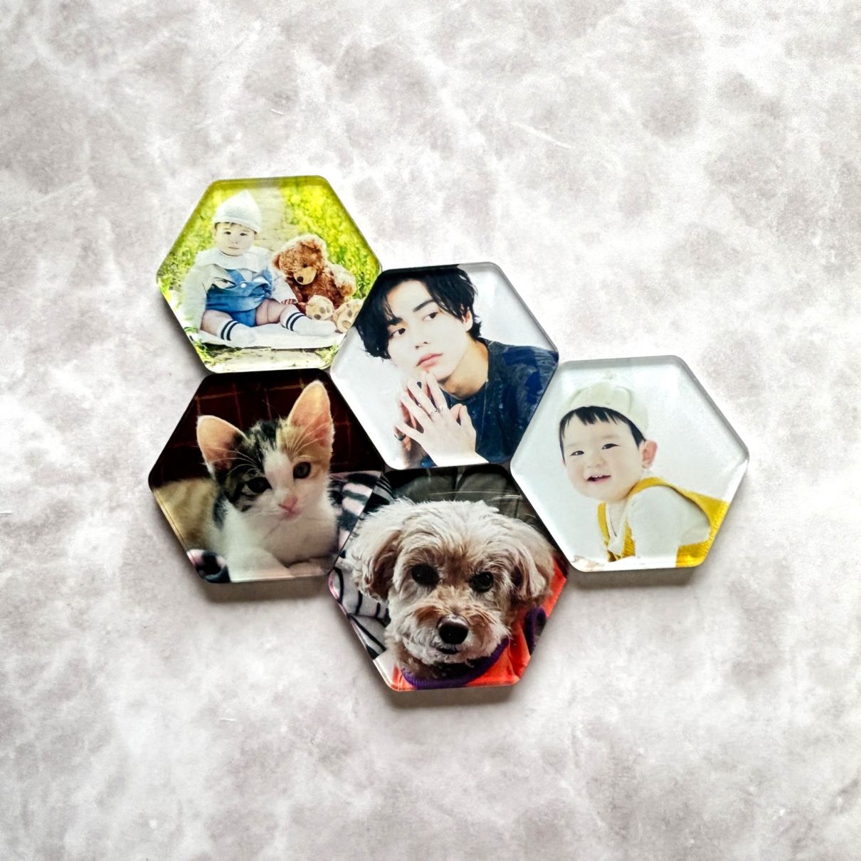 アクリルマグネット（ハニカム型）