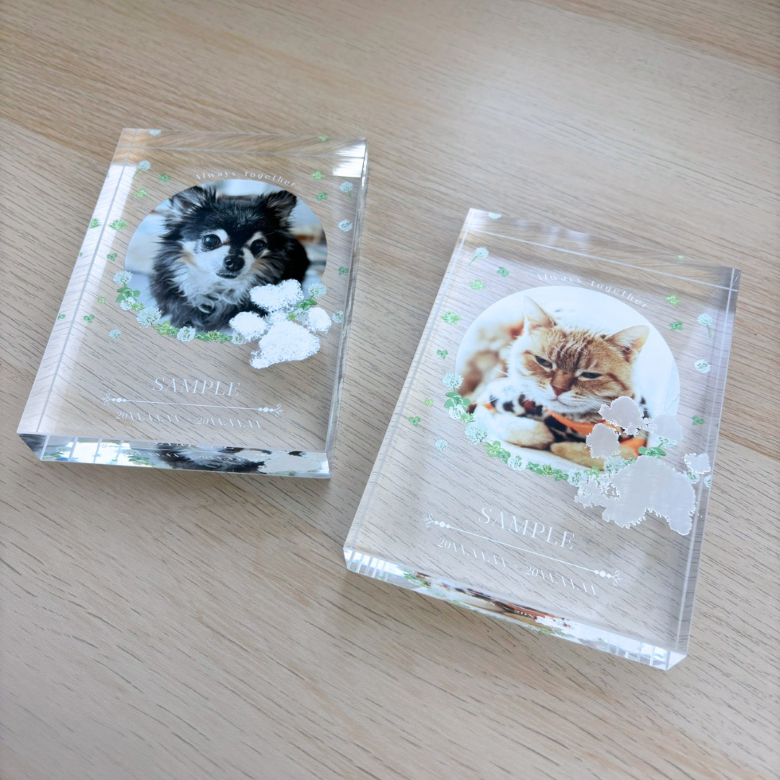 メモリアルアクリルブロック
