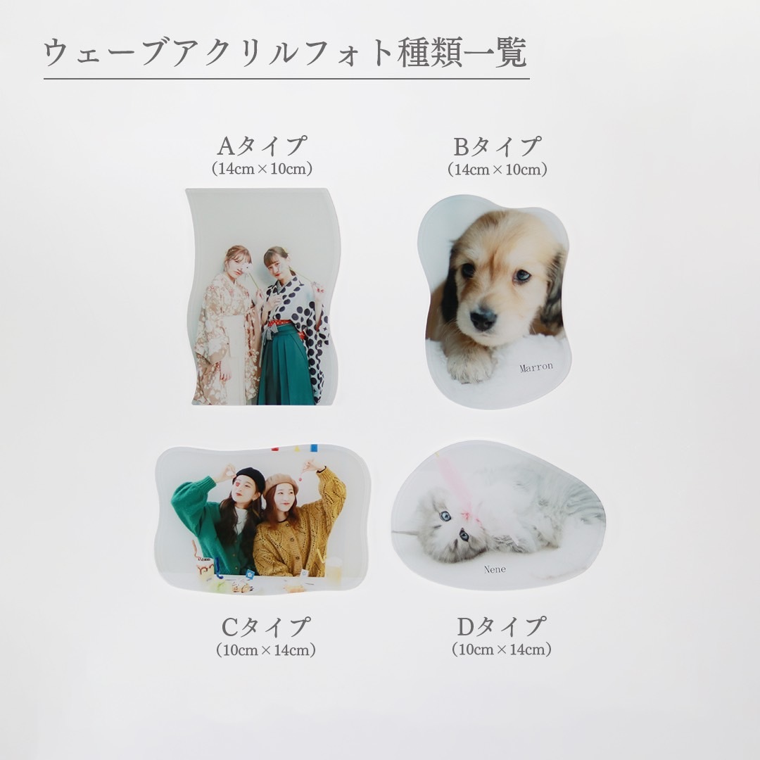 ミニサイズ ウェーブ（Cタイプ） 【公式】アクリルフォトパネル