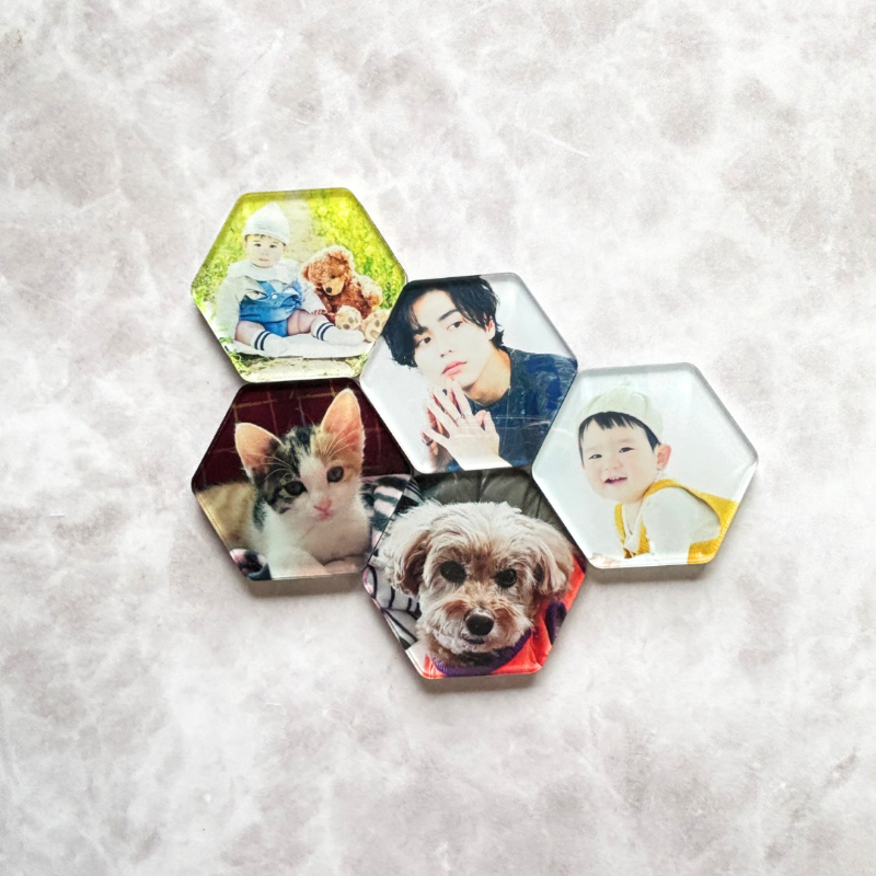 アクリルマグネット（ハニカム型）