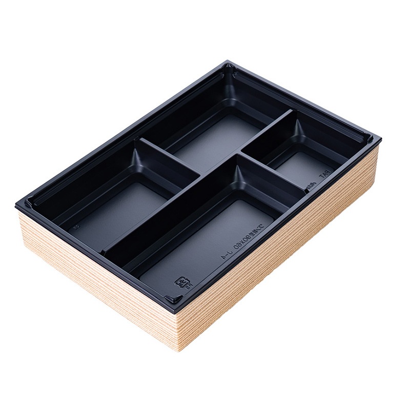 アクタ ワン折重90×60 杉縁 J-4黒底 50枚組｜弁当パック