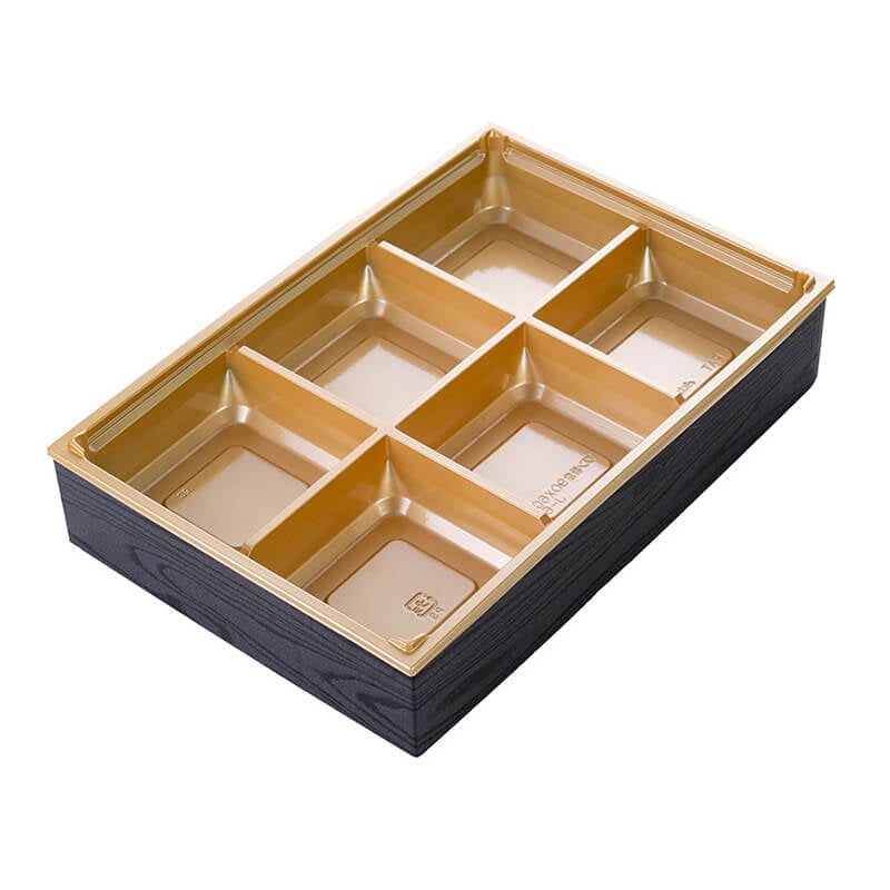 アクタ ワン折重90×60 黒焼杉縁 J-6金底 50枚組｜弁当パック