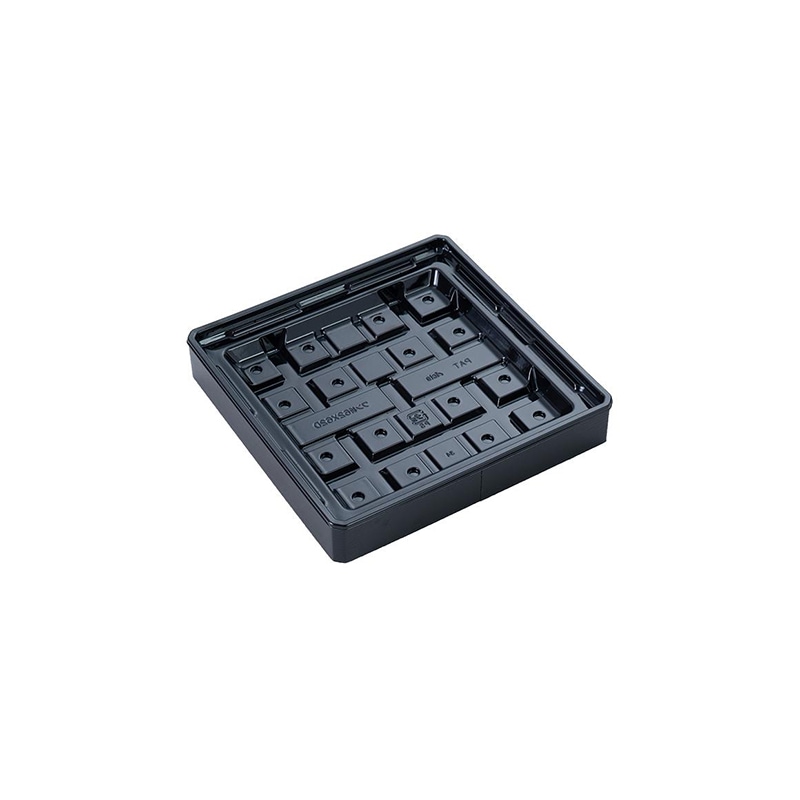 【1個売り】アクタ ワン折62×62 黒エンボス縁 Dブラック底 透明蓋付き