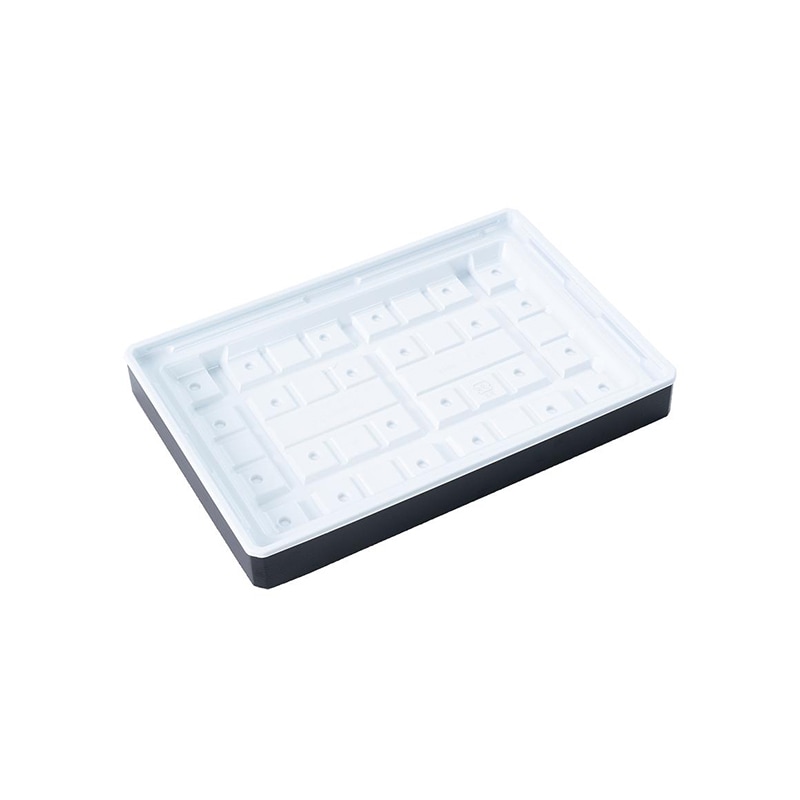 【1個売り】アクタ ワン折90×62 黒エンボス縁 Dホワイト底 透明蓋付き