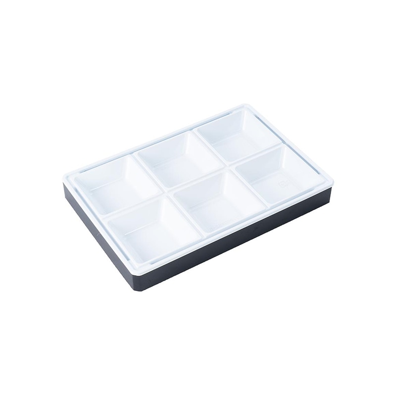 【1個売り】アクタ ワン折90×62 黒エンボス縁 -6ホワイト底 透明蓋付き