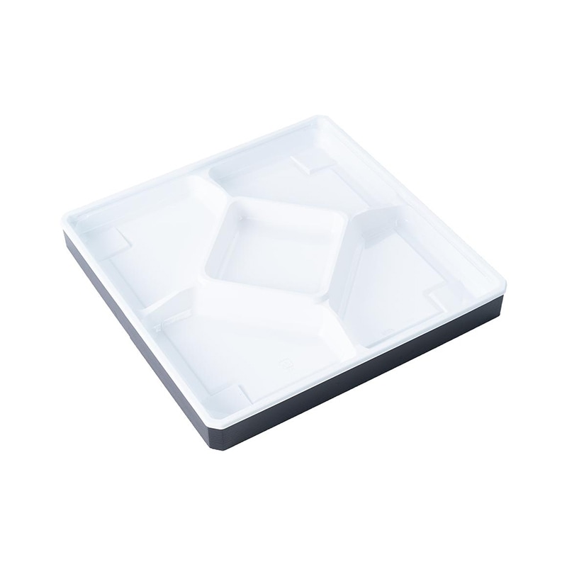 【1個売り】アクタ ワン折90×90 黒エンボス縁 Gホワイト底 透明蓋付き