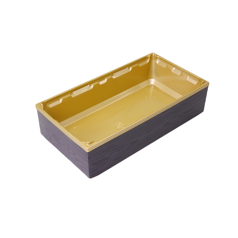 アクタ ＜縁は紙製＞PHカートンワン折重73×38 黒焼杉縁 A金底 50枚組 透明蓋付