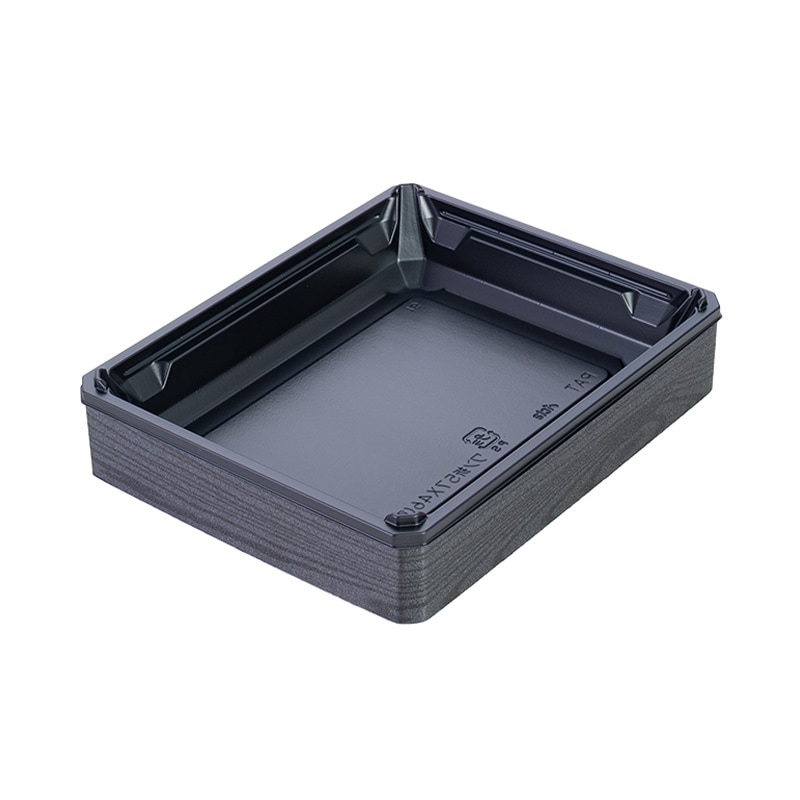 アクタ ワン折57×46 黒焼杉 A黒底 50枚組 選べる透明蓋2種