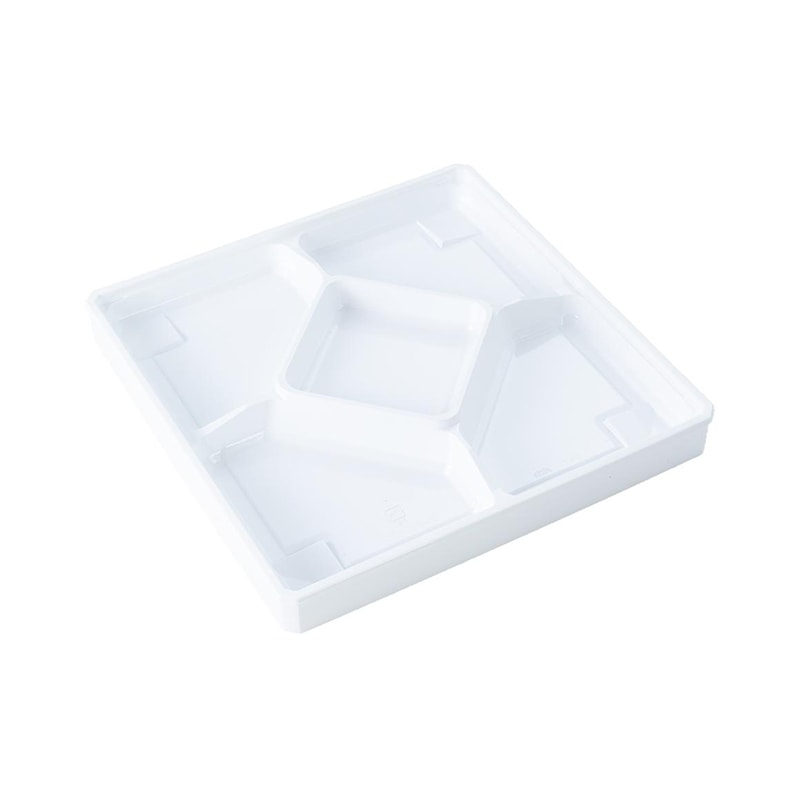 【25個売り】アクタ ワン折90×90 白エンボス縁 Gホワイト底 透明蓋付き