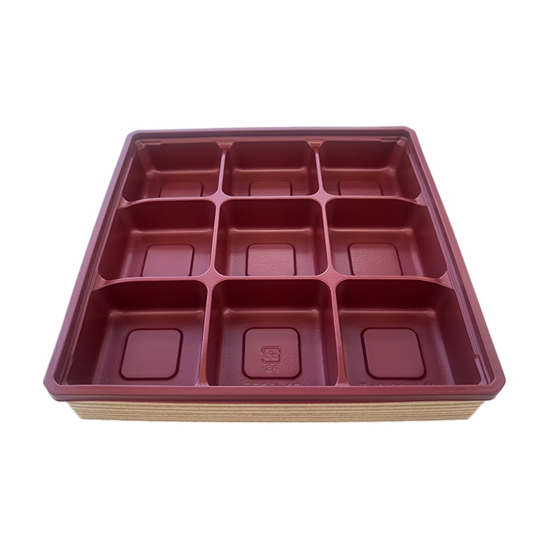 アクタ ワン折65 杉縁 E赤底 50枚組 透明蓋付き