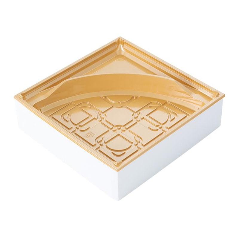 アクタ ワン折重70 白エンボス縁 R175 金底 25枚組｜弁当パック