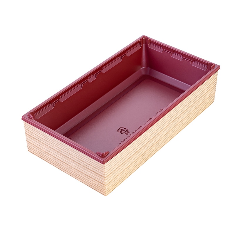 アクタ ワン折重73×38 杉縁 A赤底 50枚組｜弁当パックオンラインショップAC