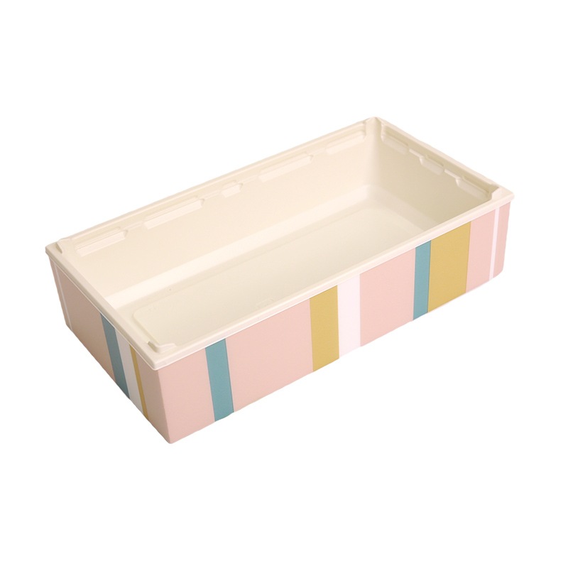 【1個売り】アクタ ワン折重73×38 プロバンス縁 Aクリーム底 透明蓋付き