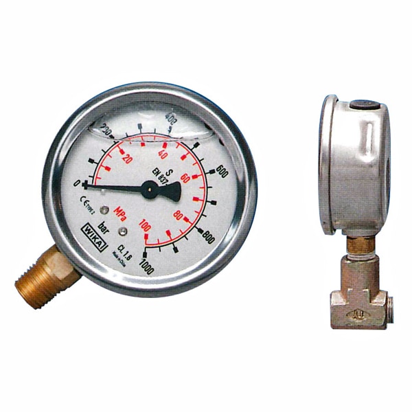 電動式高圧注入機用 圧力ゲージ(T字金具単品、圧力ゲージ単品、セット