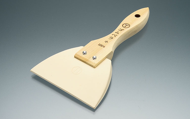 柄付ゴムベラ　白