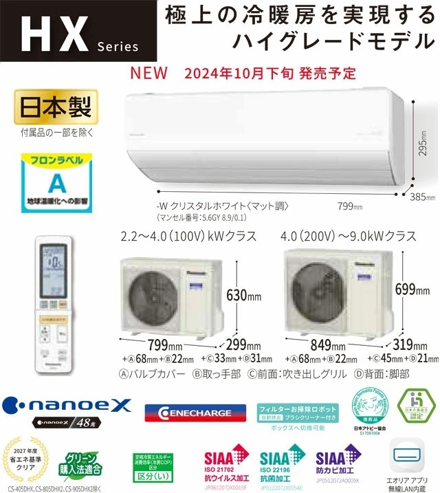 ��2025ǯ��ǥ뢨<br>�ѥʥ��˥å��������ꥢ<br>CS-405DHX2-W