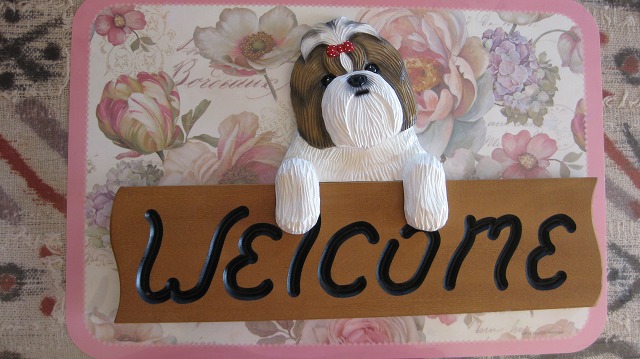 (^^)様確認用（シーズーお座り2体、ウェルカムボード） 様確認用（シーズーお座り2体、ウェルカムボード） 様確認用（シーズー