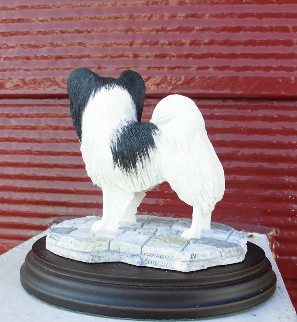 パピヨン置物/vintage | 置物類,英国製 Best of Breed社 | | ペット消