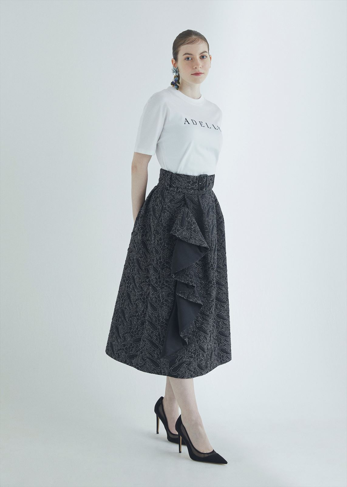 ●as know as dewan ロゴボトムスフリルスカート フリルベルトスカート | ITEM CATEGORY,BOTTOMS／ボトムス