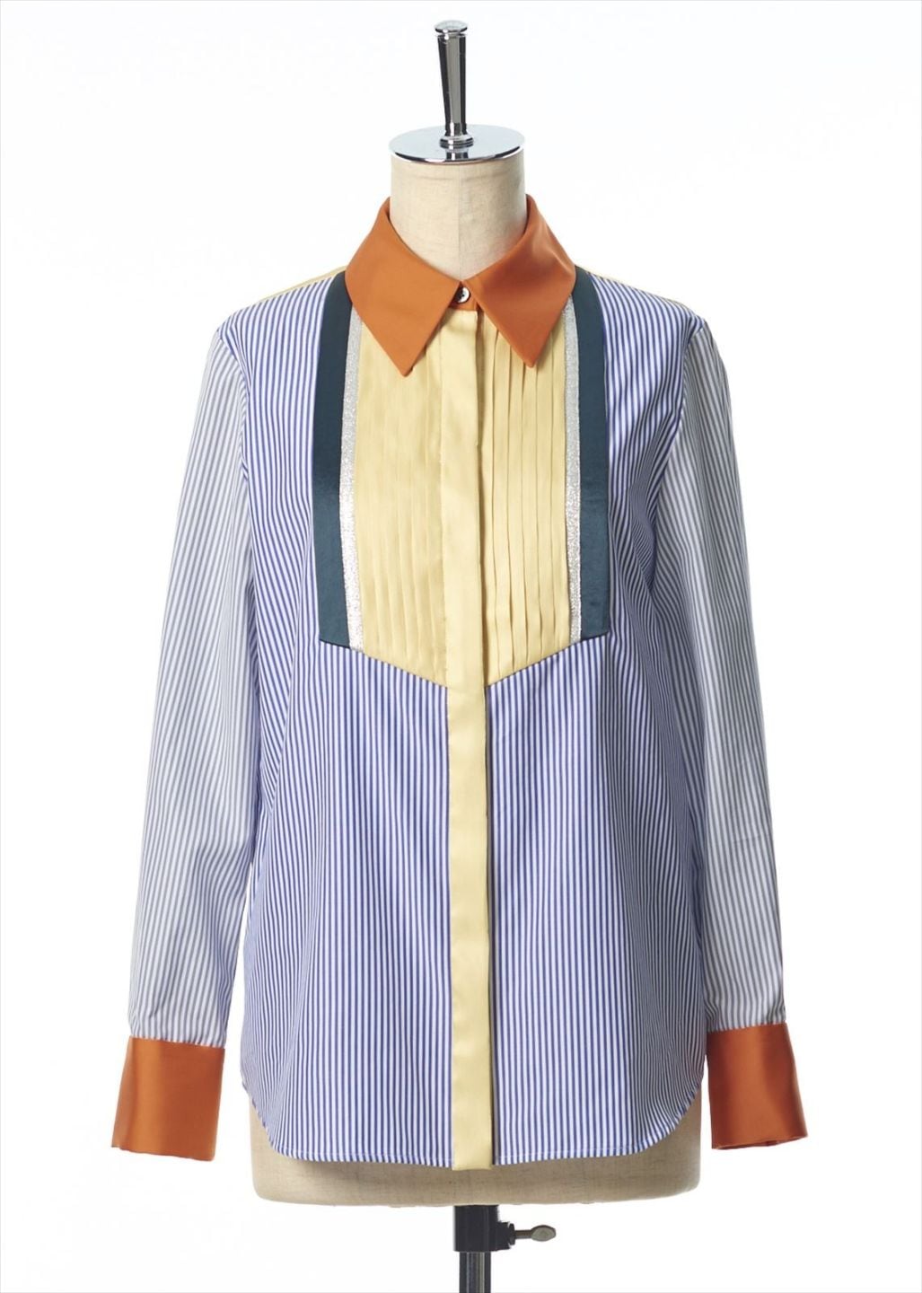 カラーブロックシャツ