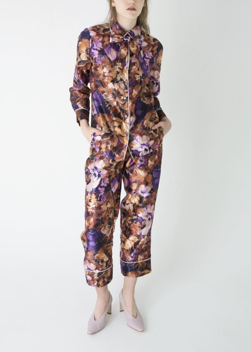 LilyBrown セット パイピングスプリングコート パイピングワイドパンツ LilyBrown セット パイピングスプリングコート パイピングワイド