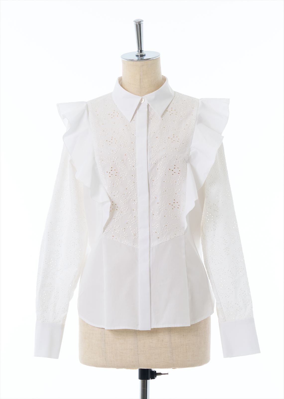 パネルフリルシャツ