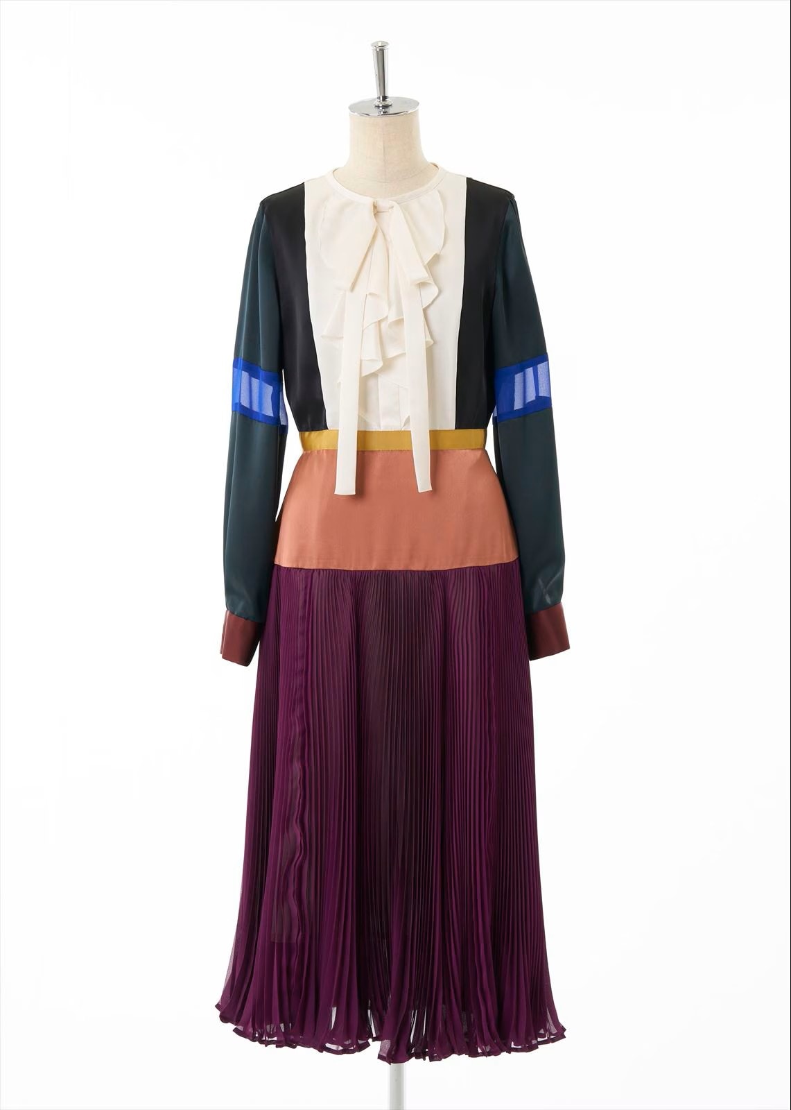カラーブロックプリーツワンピース | すべての商品 | ADELLY ONLINE SHOP