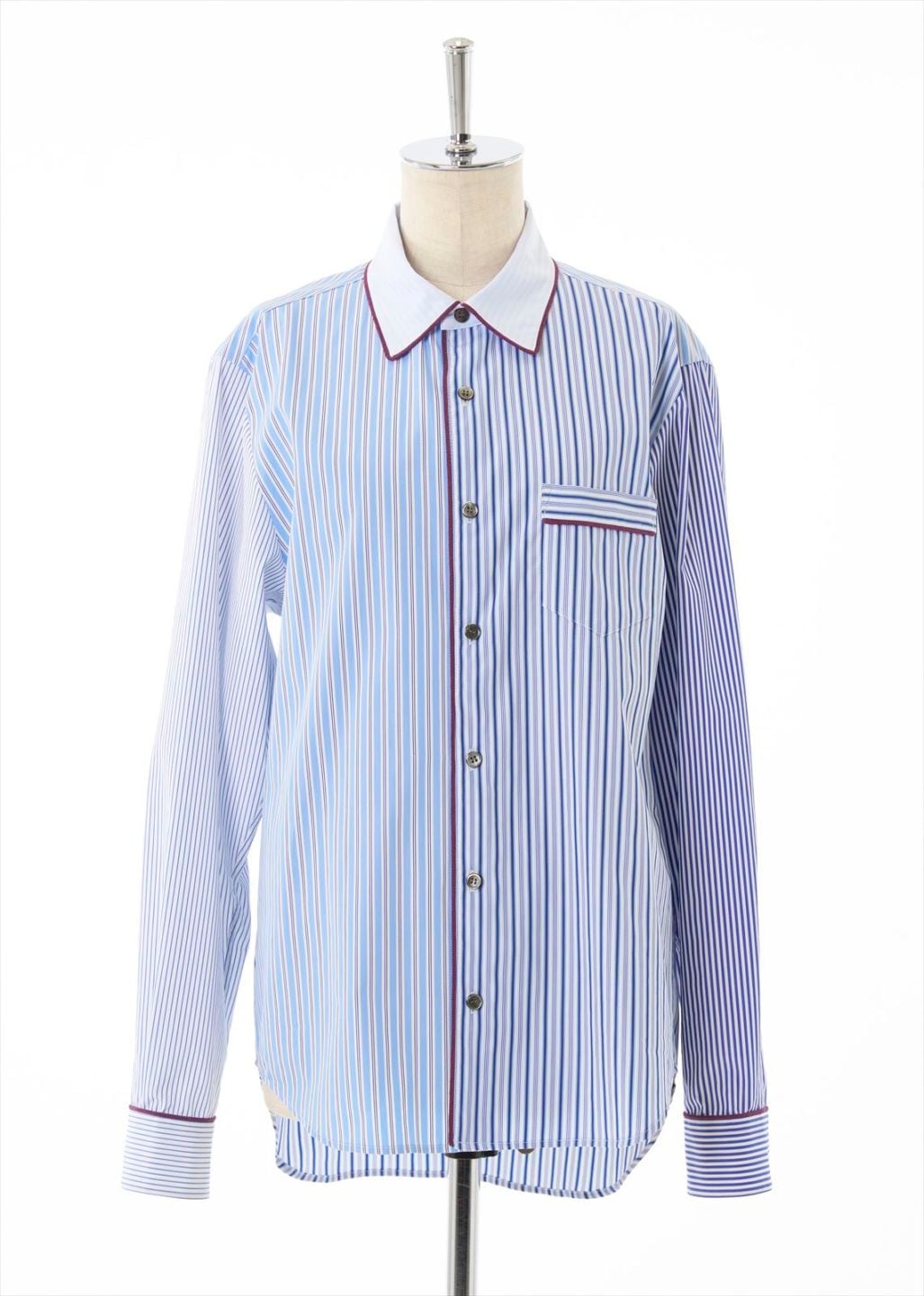 ＜UNISEX＞パッチワークパイピングシャツ