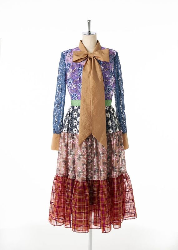 パッチワークフリルタックワンピース | すべての商品 | ADELLY ONLINE SHOP