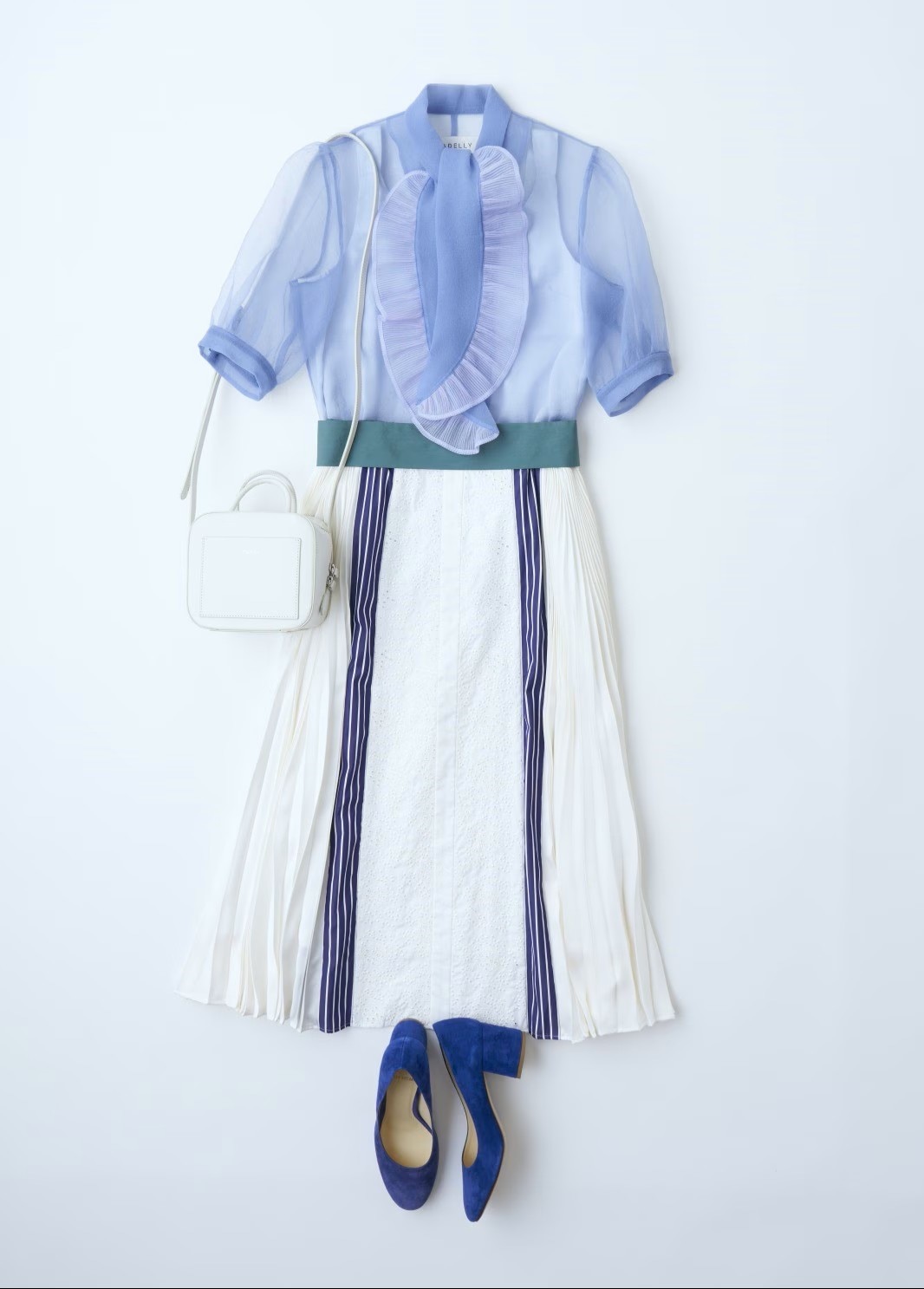 シャツパッチワークプリーツスカート～Rebirth Collection～