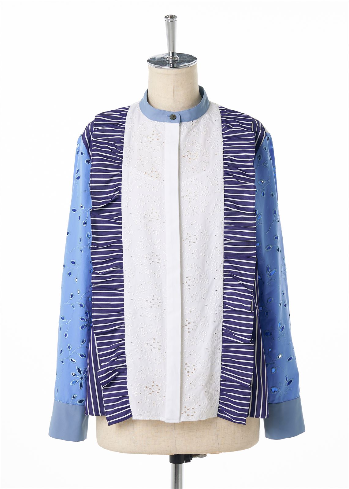 美品 J&M DAVIDSON パッチワーク フリルカラーシャツワンピース フリルパッチワークシャツ～Rebirth Collection～ | NEW