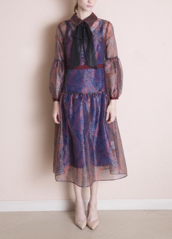 フラワー刺繍マルチカラーワンピース | ITEM CATEGORY,DRESS／ドレス