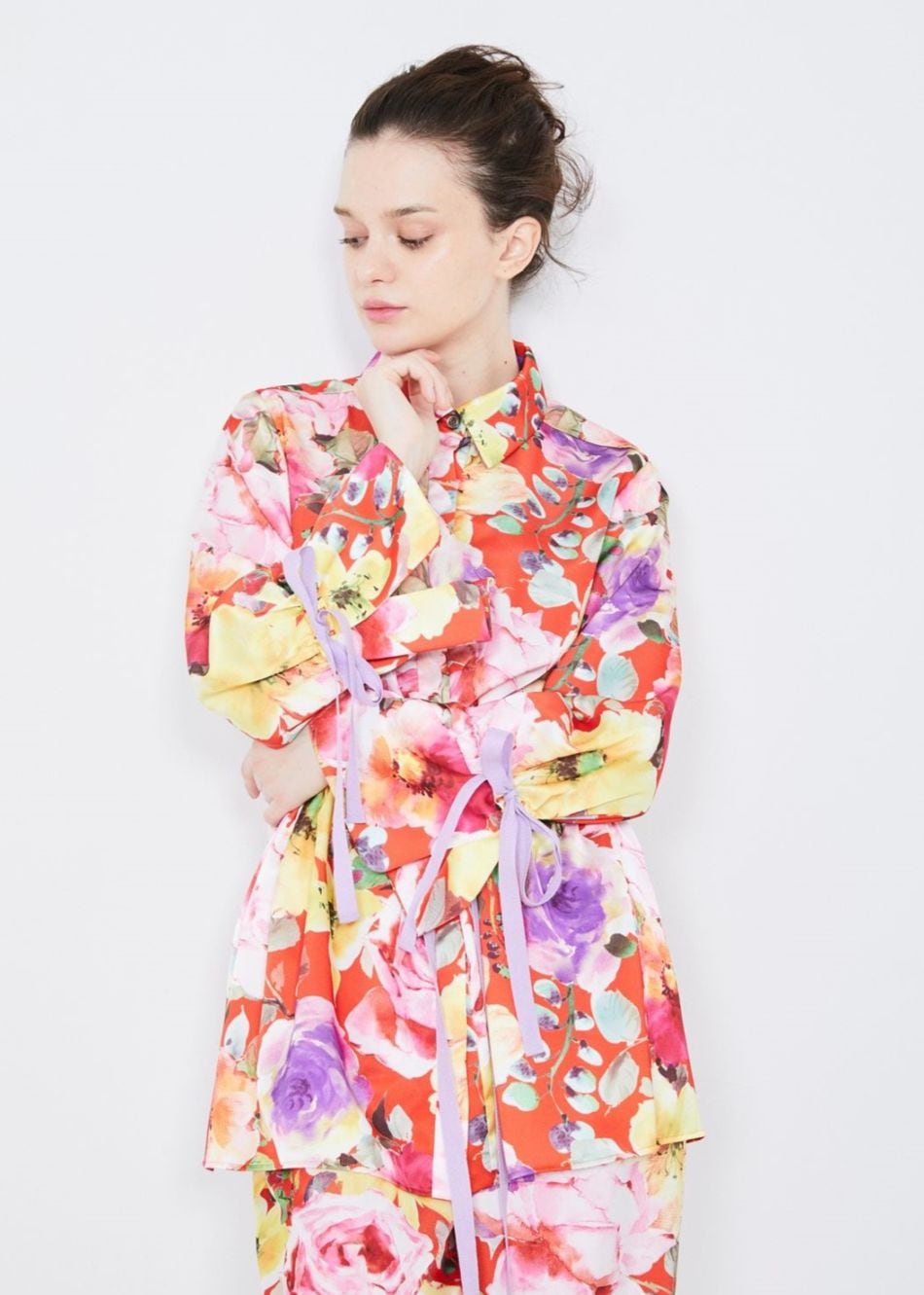 ラージフラワードロストシャツ