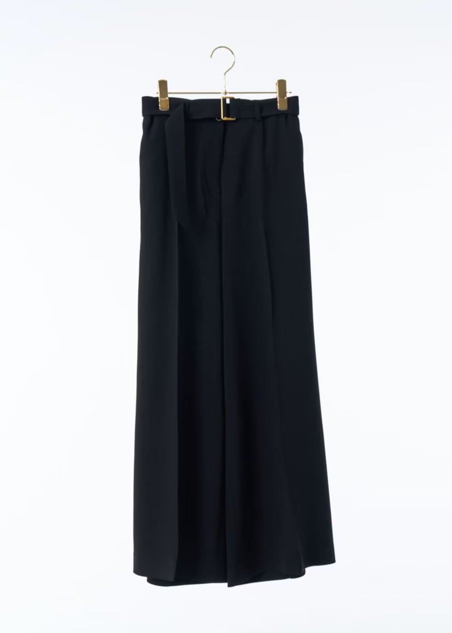 ウエストベルト付きフレアーパンツ