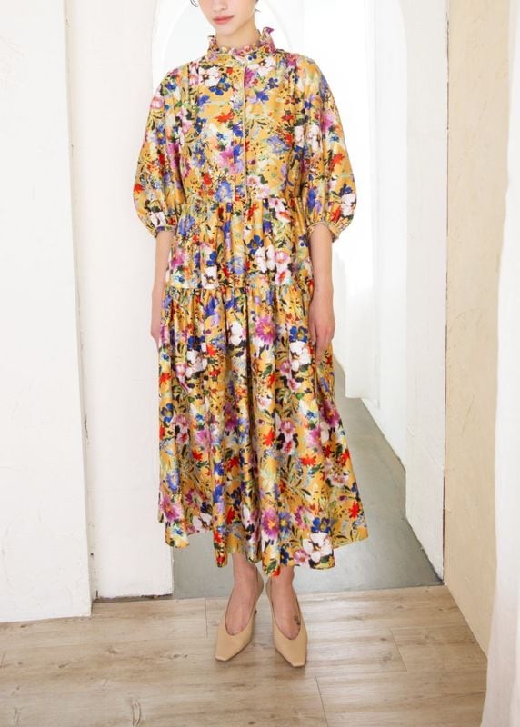 フラワー刺繍マルチカラーワンピース | ITEM CATEGORY,DRESS／ドレス