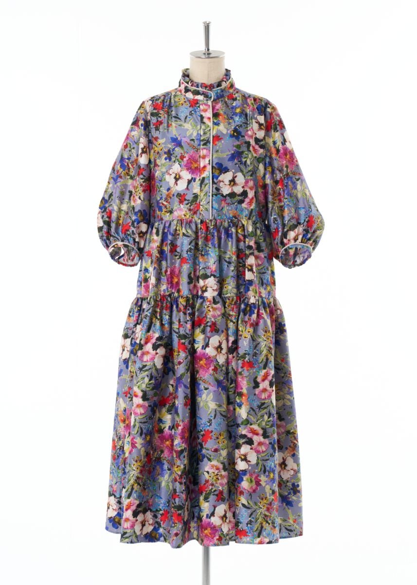 パイピングティアードワンピース