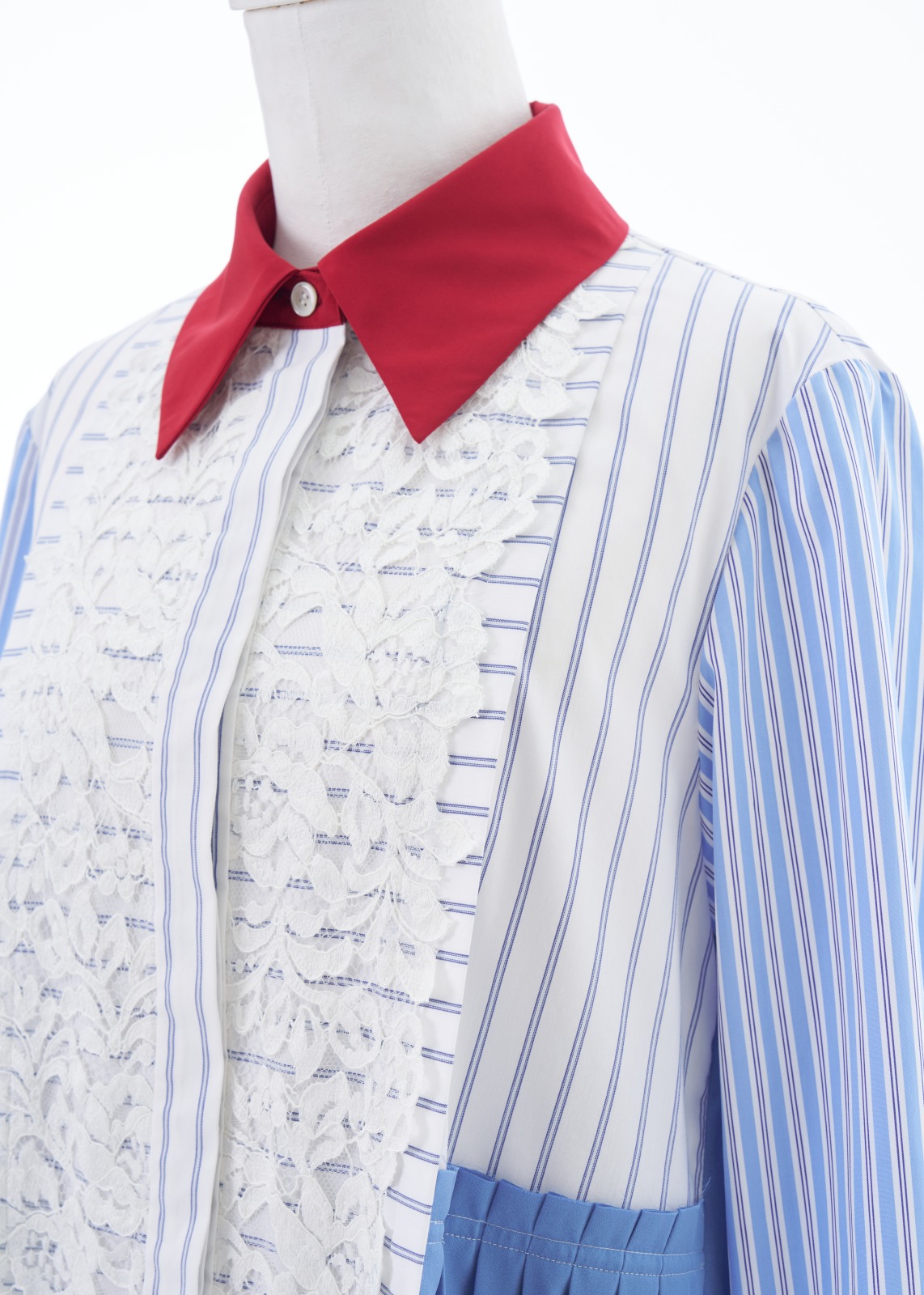 パッチワークプリーツワンピース