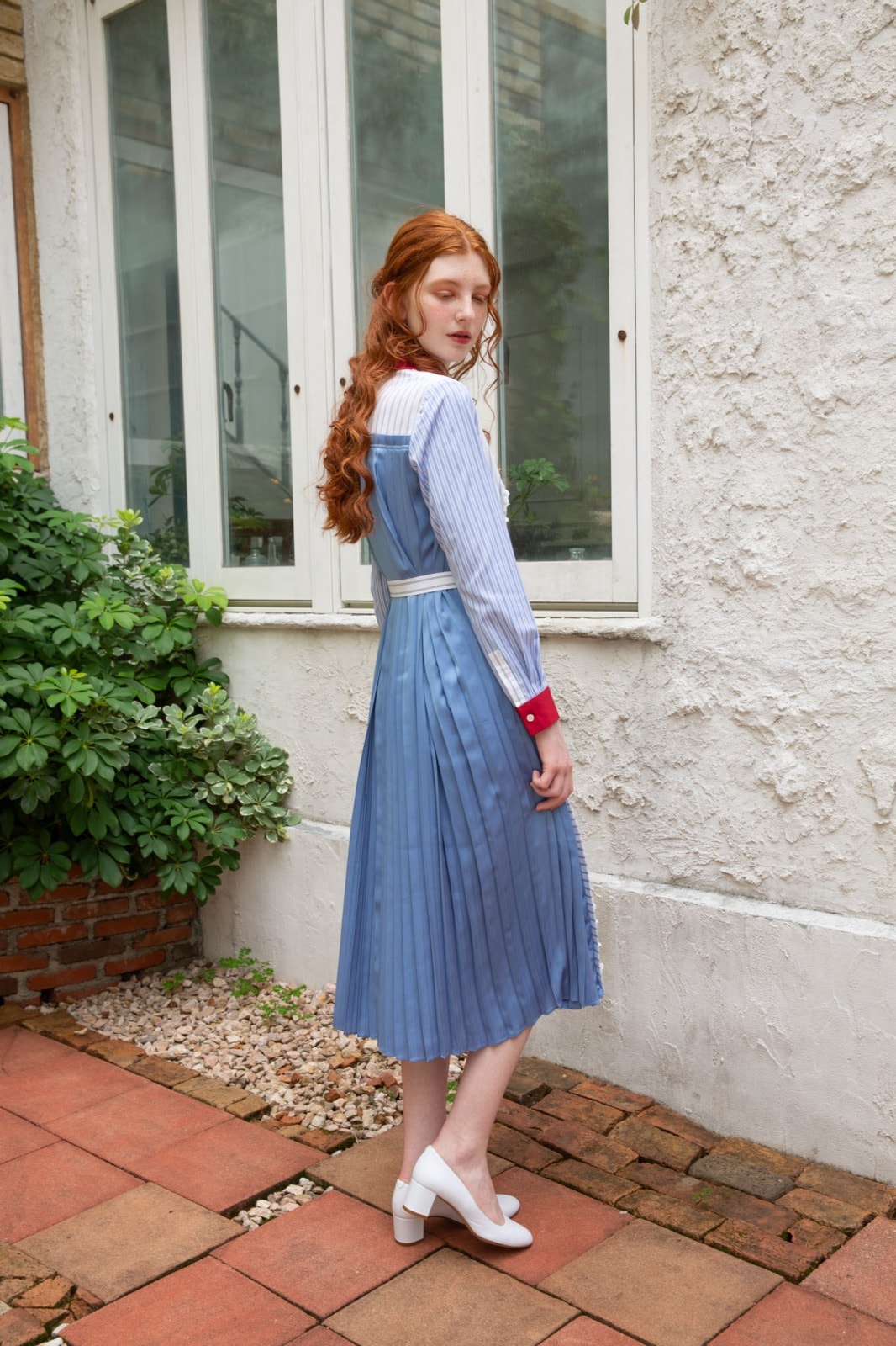 パッチワークプリーツワンピース | NEW | ADELLY ONLINE SHOP