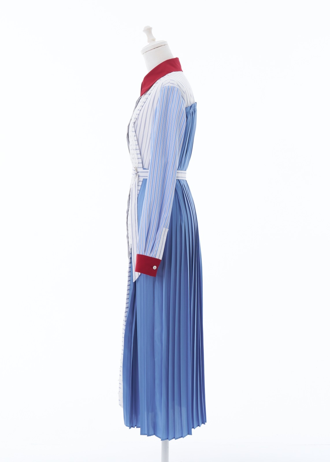 パッチワークプリーツワンピース