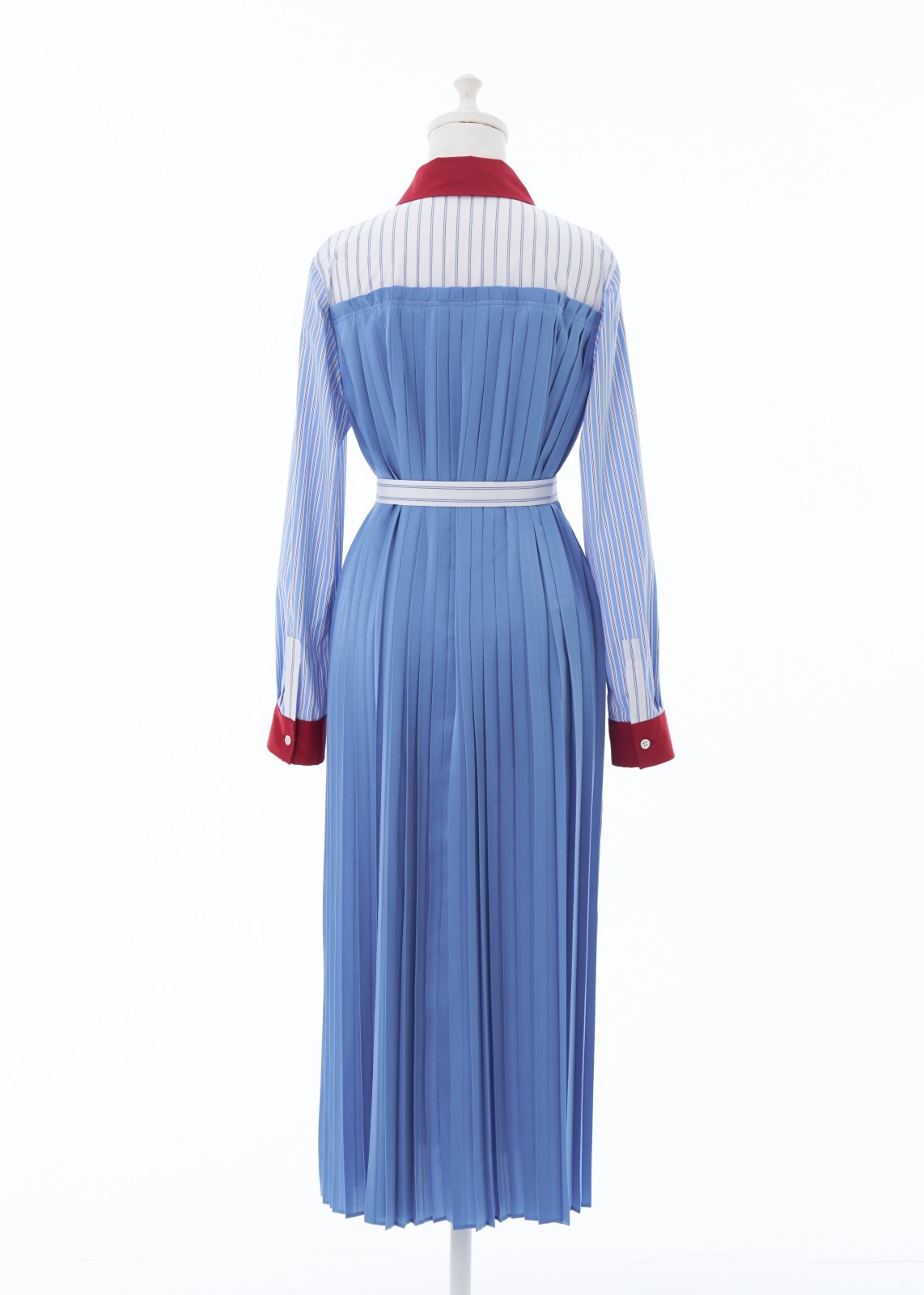 パッチワークプリーツワンピース