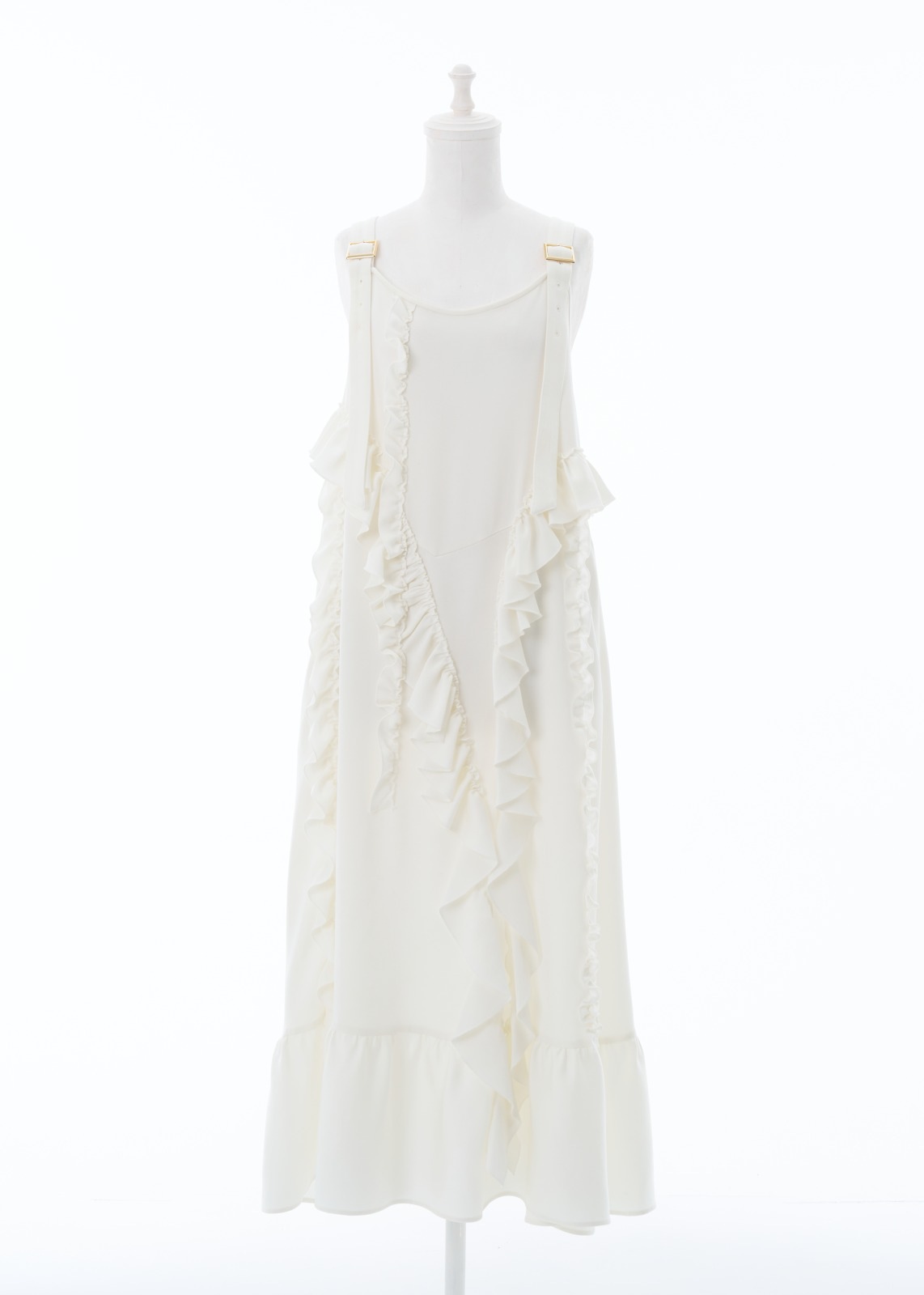 【予約】ラッフルサテンロングドレス