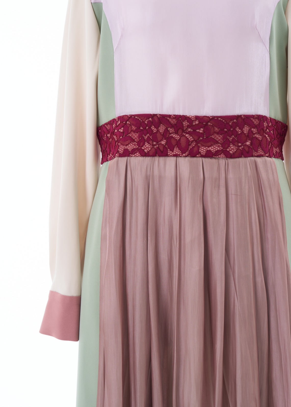 カラーパネルタックワンピース