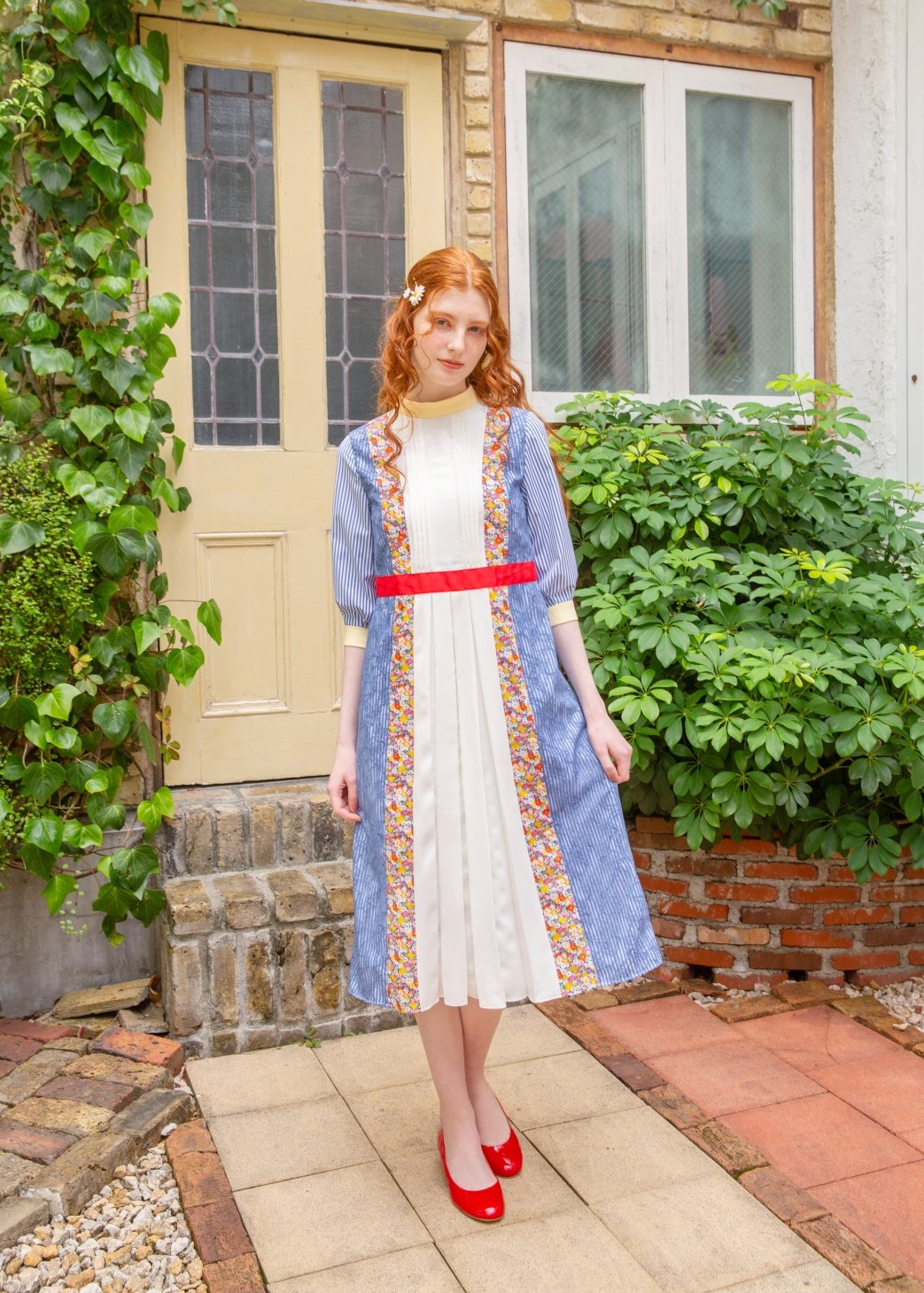 パッチワークワンピース