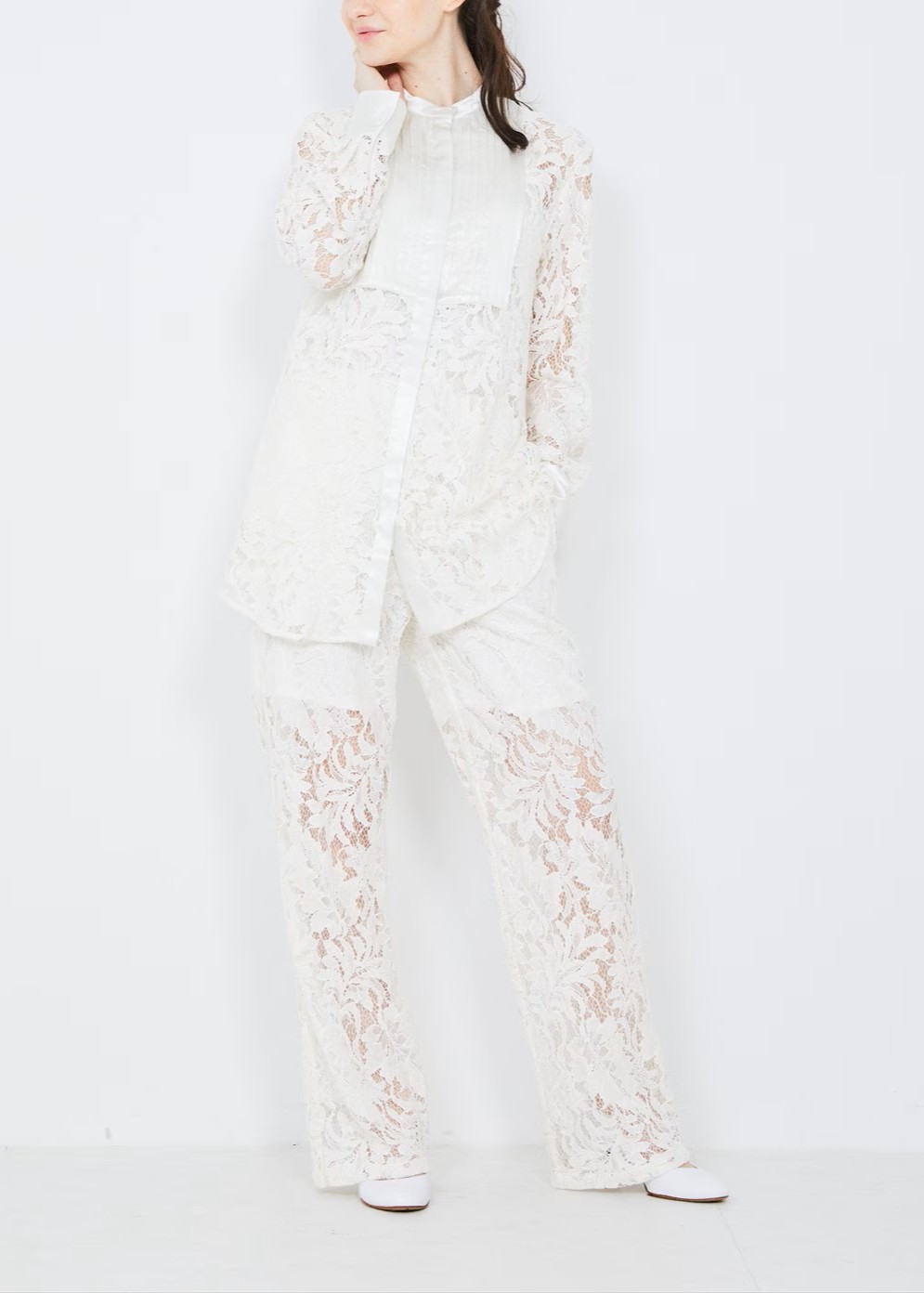 レースストレートパンツ