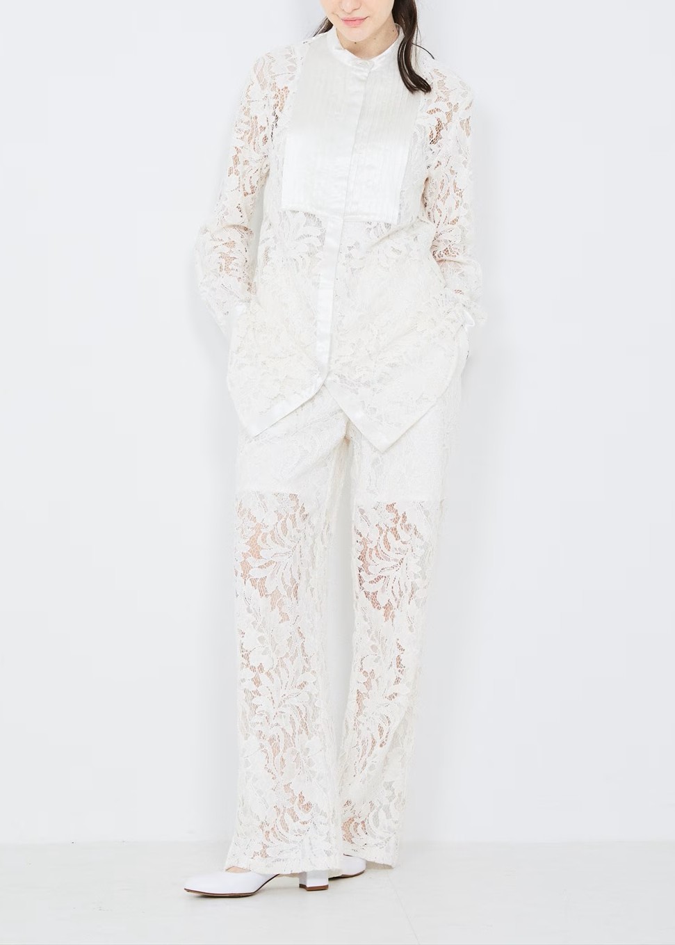 レースストレートパンツ