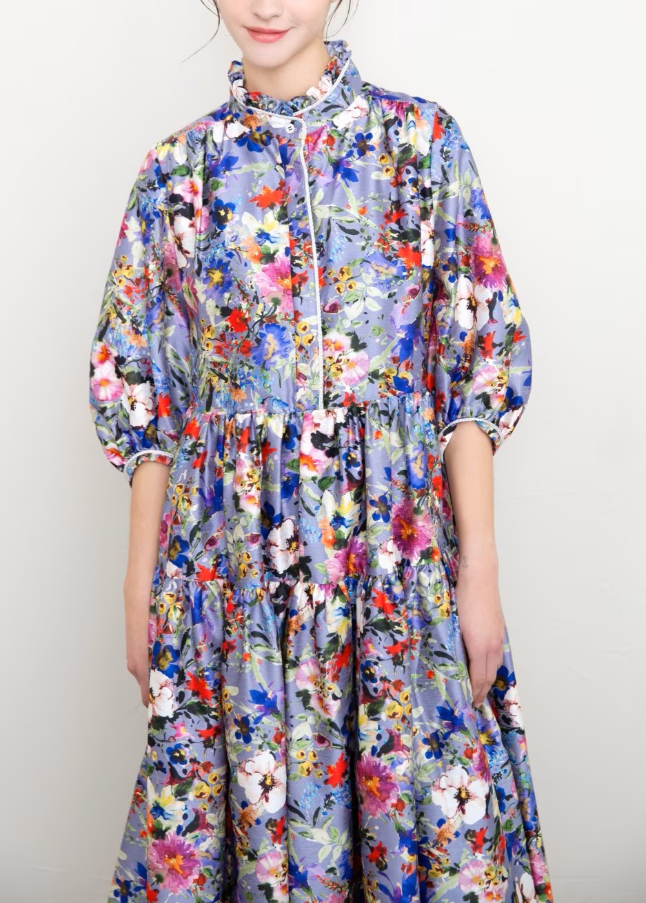 パイピングティアードワンピース