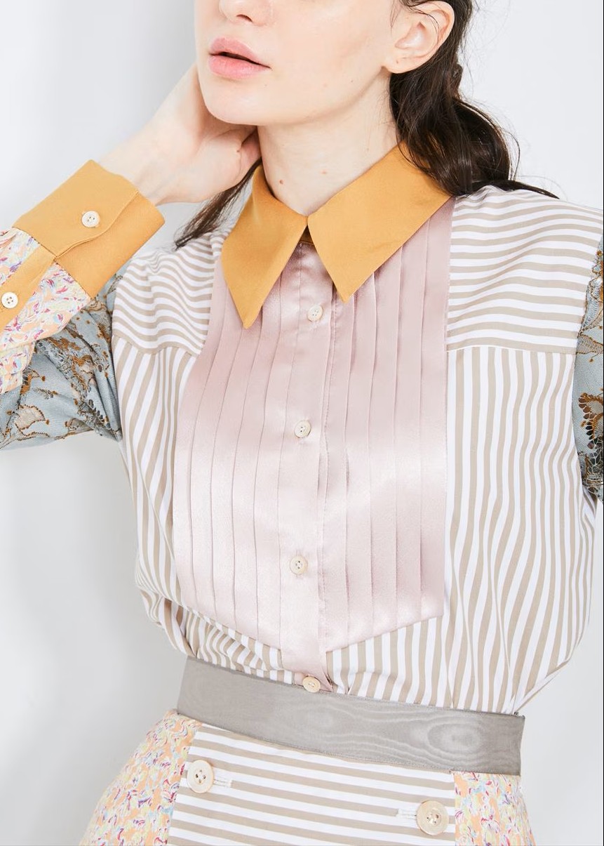 ピンタックパッチシャツ